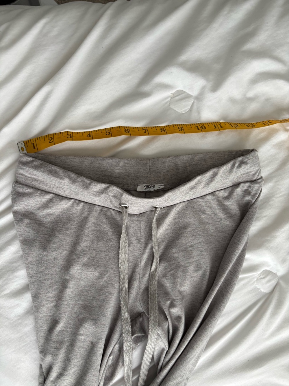 Light Grey Low Rise Flared Drawstring Pants - Picture 4 of 5